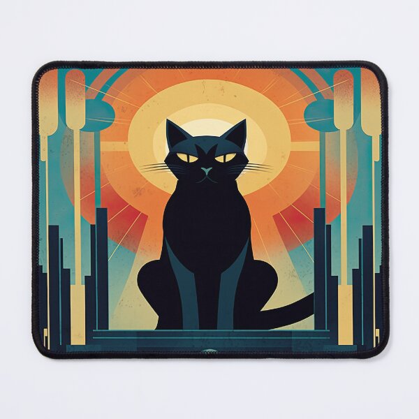 Item preview, Art Deco cat designed and sold by ArtHouseNiklas.