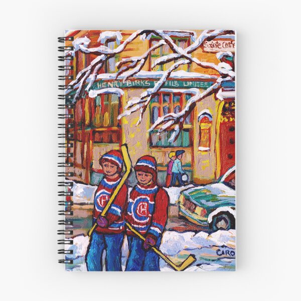 Item preview, ORIGINAL MONTREAL PAINTINGS FOR SALE HOCKEY KIDS WINTER WALK DOWNTOWN CITY SCENE CAROLE SPANDAU CANADIAN ART designed and sold by Carole  Spandau.