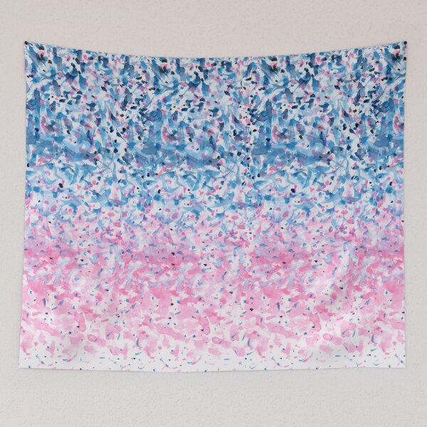 Item preview, Hand Drawn Bue and Pink Ink Speckled Pointillism Dot Gradient Texture designed and sold by Crystal Odenkirk.