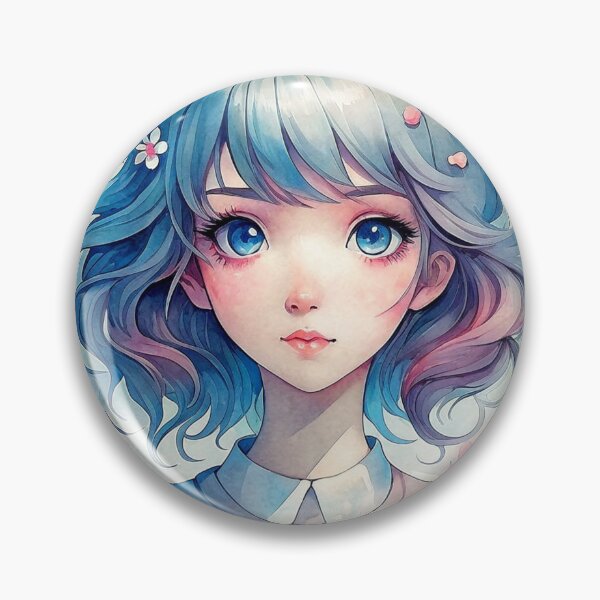 Item preview, Kawaii Anime Girl in Floral Paradise designed and sold by CutesyKoala.