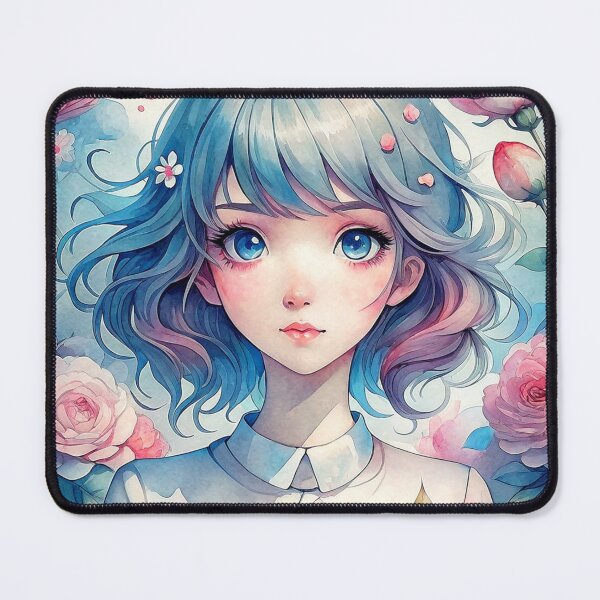 Item preview, Kawaii Anime Girl in Floral Paradise designed and sold by CutesyKoala.