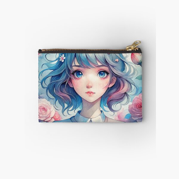 Item preview, Kawaii Anime Girl in Floral Paradise designed and sold by CutesyKoala.