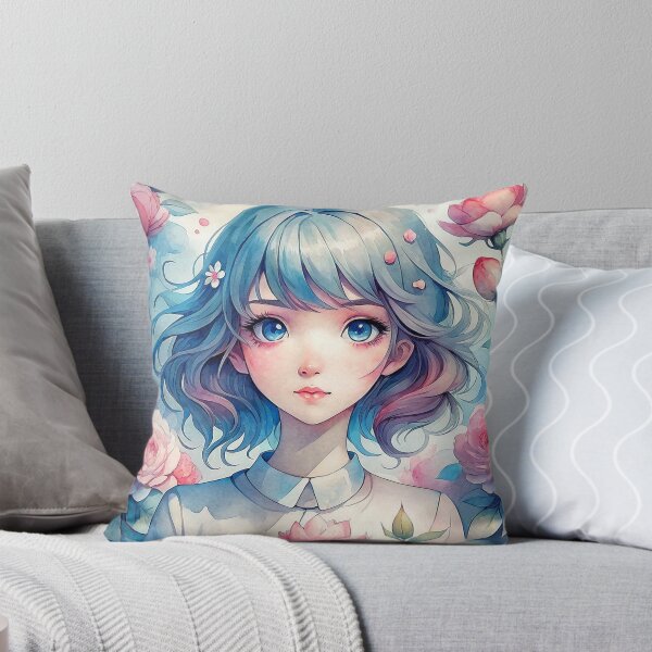Item preview, Kawaii Anime Girl in Floral Paradise designed and sold by CutesyKoala.