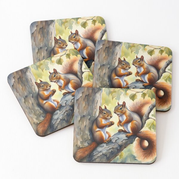 Item preview, Red Squirrels in a Tree - British Wildlife designed and sold by Country-Artist.