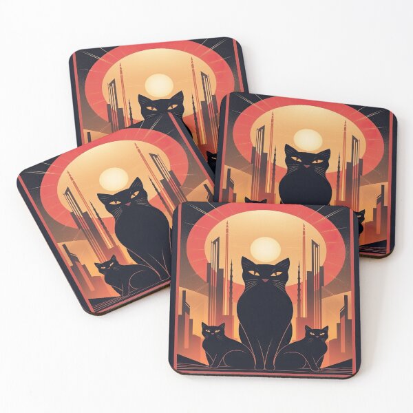 Item preview, Cat Art Deco designed and sold by ArtHouseNiklas.