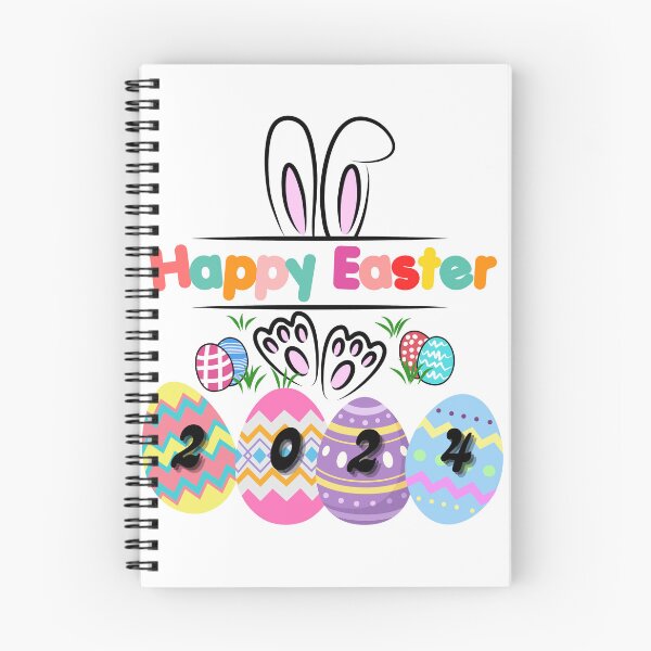 Item preview, happy easter 2024 , easter pattern , eggs, bunny, colorful, trendy designed and sold by helkav.