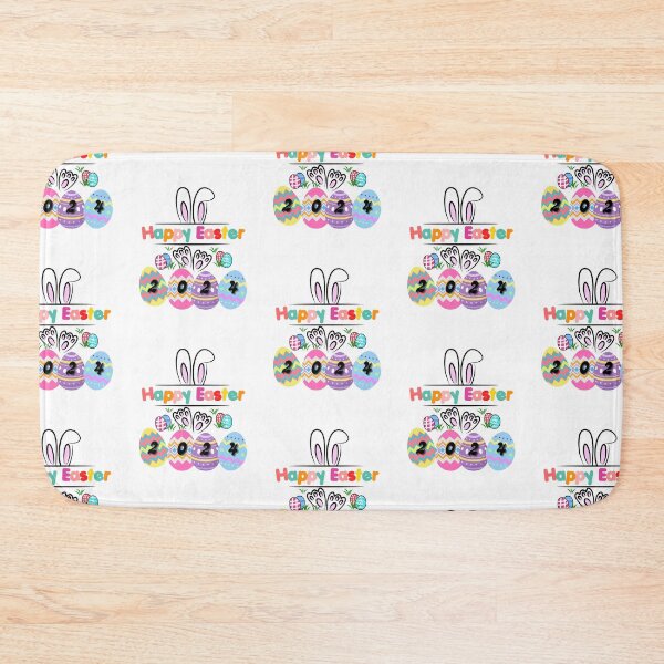 Item preview, happy easter 2024 , easter pattern , eggs, bunny, colorful, trendy designed and sold by helkav.