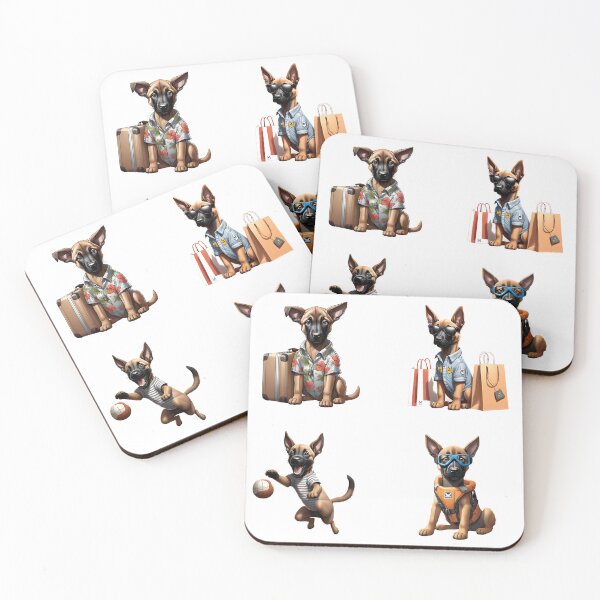Item preview, Belgian Malinois cute puppy dog travel Sticker Pack designed and sold by Keffy.
