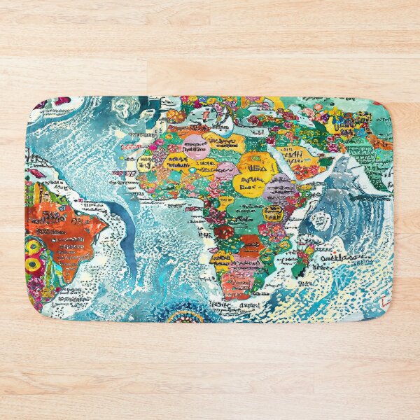 Item preview, Watercolor World Map designed and sold by ArtsyWishy.