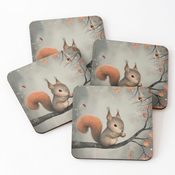 Item preview, Playful Acorn Squirrel designed and sold by cute-animals99.