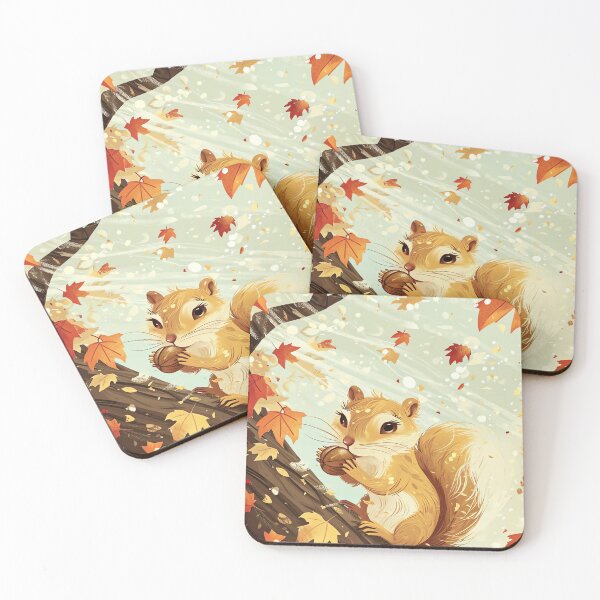Item preview, Autumn Acorn Playtime designed and sold by cute-animals99.