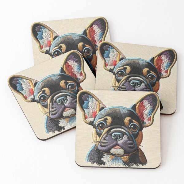 Item preview, French dog2 - embroidered art designed and sold by hi-smile.