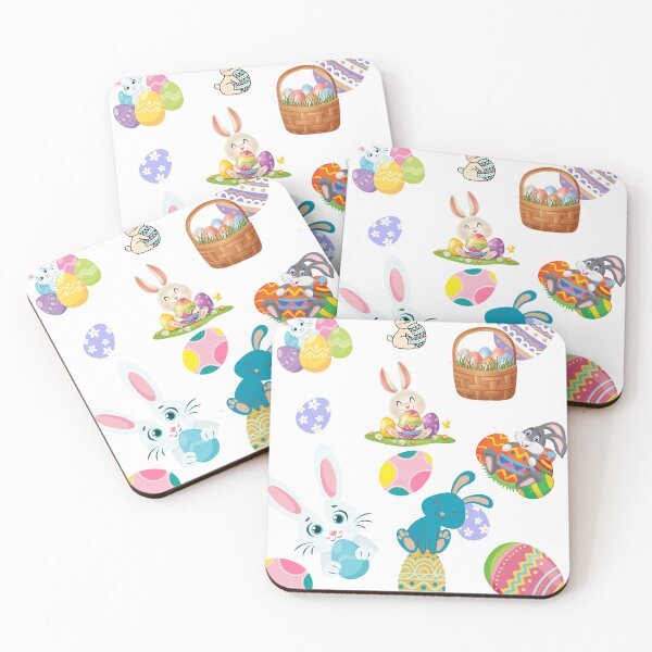 Item preview, easter pattern, egg basket, bunny, patterns, colorful, cute designed and sold by helkav.