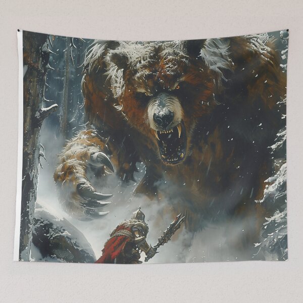Item preview, Mighty Stand: Warrior Versus Bear designed and sold by smartart42.