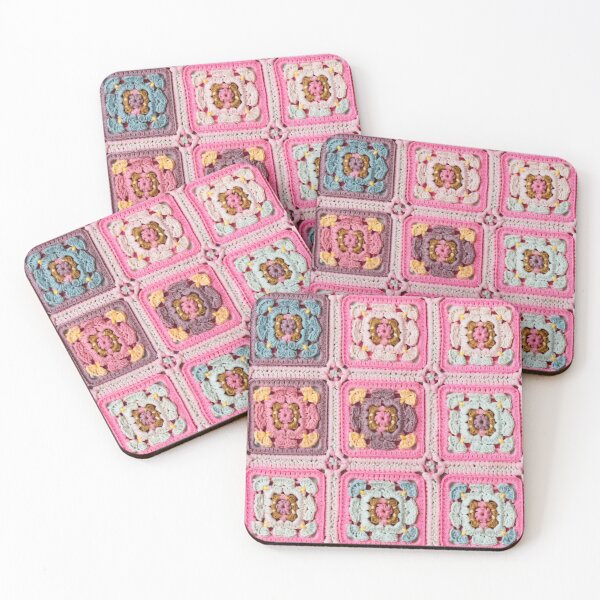 Item preview, Pink Crochet Granny Squares designed and sold by SimoneBalman.