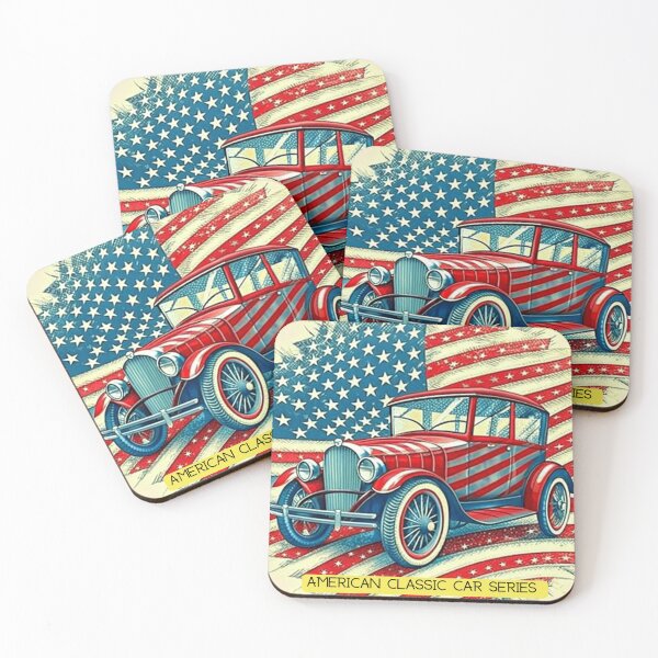 Item preview, Vintage American Cars Series: A Nostalgic Journey designed and sold by Colorful-Garden.