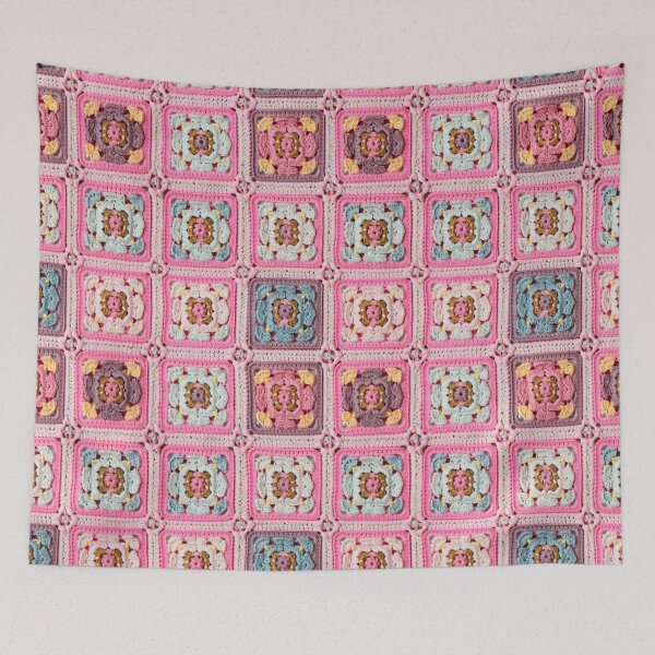 Item preview, Pink Crochet Granny Squares designed and sold by SimoneBalman.