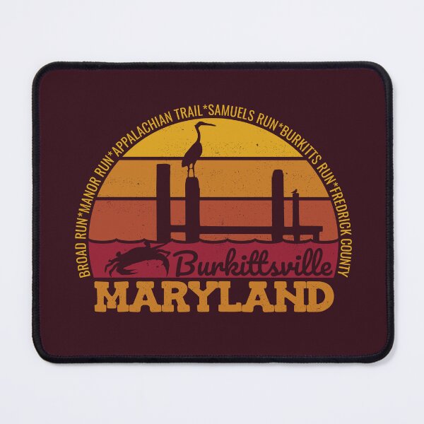 Item preview, Burkittsville Maryland Sunset Retro Vintage Local Pride Logo designed and sold by CRHPOD20.