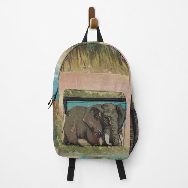 Item preview, Elephant Stroll at Sunset Beach designed and sold by vividminds-shop.