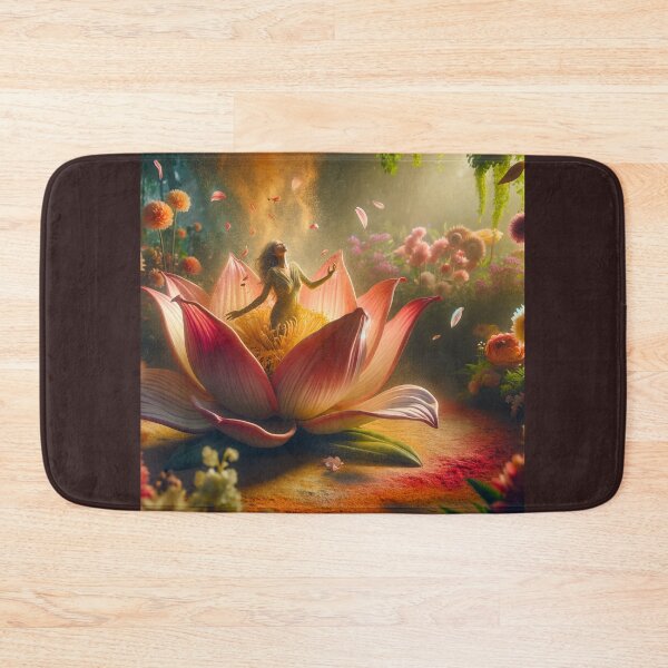 Item preview, Woman emerging from a giant flower, with pollen and petals scattering around her designed and sold by AndreaMart.