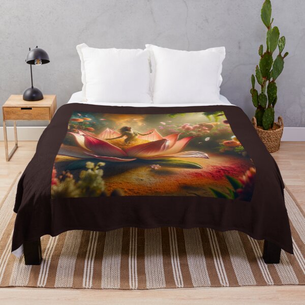 Item preview, Woman emerging from a giant flower, with pollen and petals scattering around her designed and sold by AndreaMart.