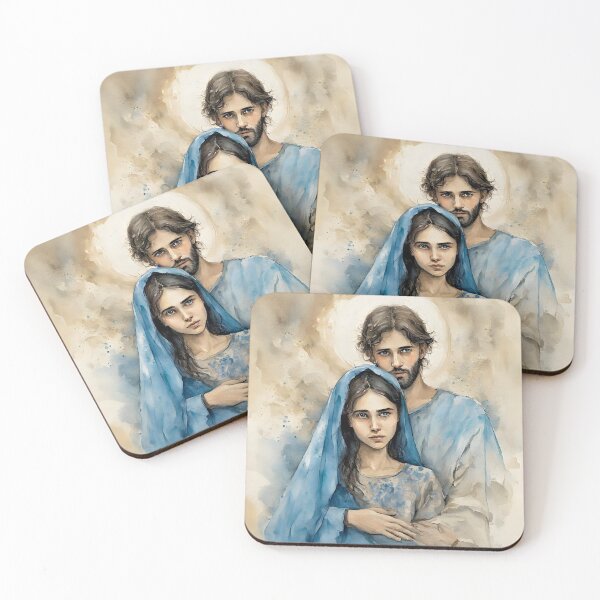 Item preview, Holy Mother and Jesus in watercolors designed and sold by bogfl.