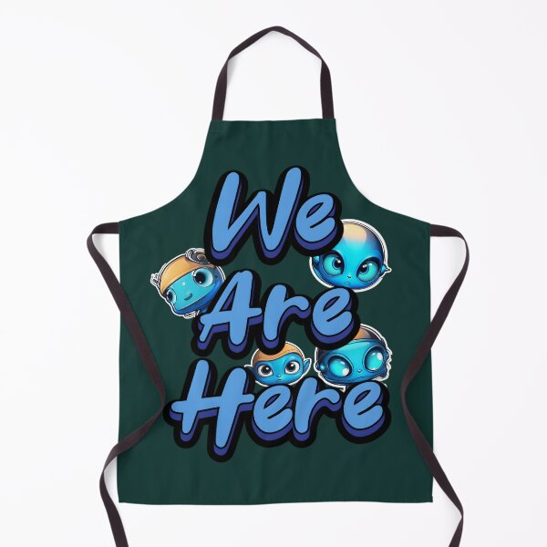 Item preview, We Are Here Blue Aliens designed and sold by TheArtOfPat.