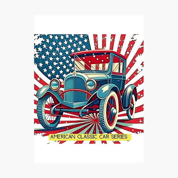 Item preview, Vintage American Cars Series: A Nostalgic Journey designed and sold by Colorful-Garden.