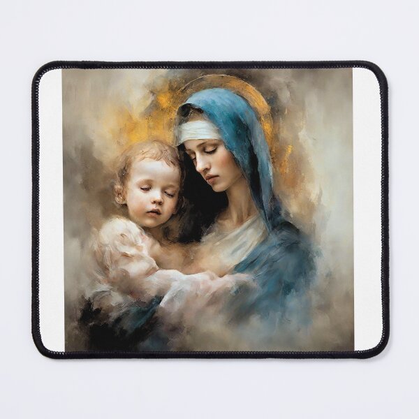 Item preview, delicate painting with Our Lady and little Jesus designed and sold by bogfl.