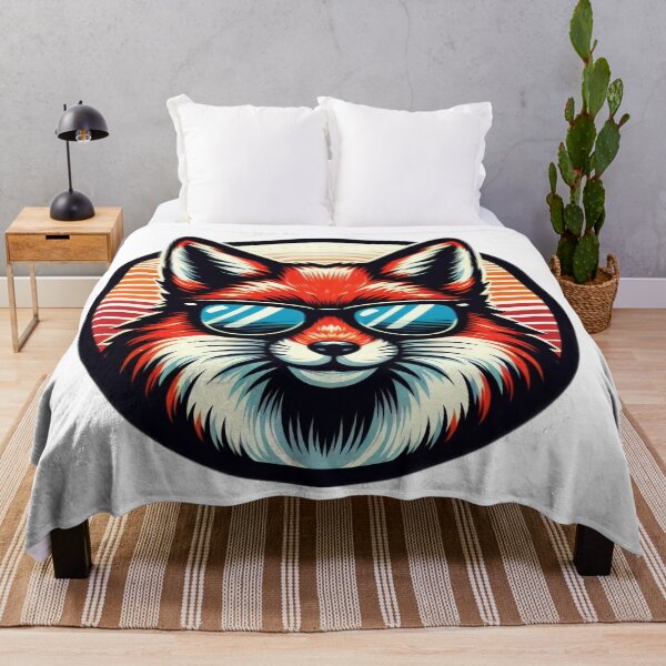 Item preview, fox with glasses Funny animal emblem designed and sold by Expressions-Sel.