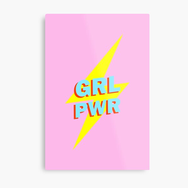 GIRL PWR FLASH Metal Print