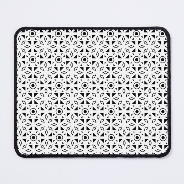 Item preview, Black White Triangle Circle Square Monochrome Optical Geometric Art Deco Pattern designed and sold by PenguinForests.