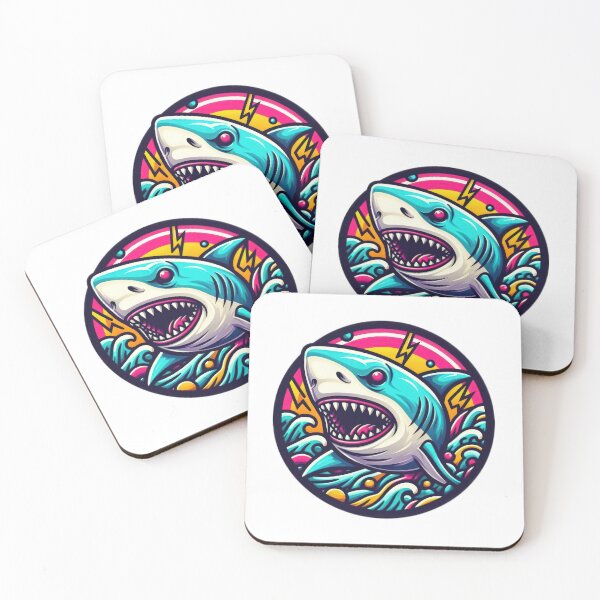Item preview, shark Funny animal emblem designed and sold by Expressions-Sel.