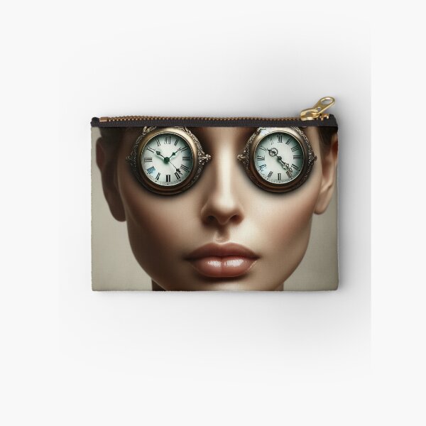 Item preview, Woman with antique clocks in place of her eyes, symbolizing the flow of time and eternity designed and sold by AndreaMart.