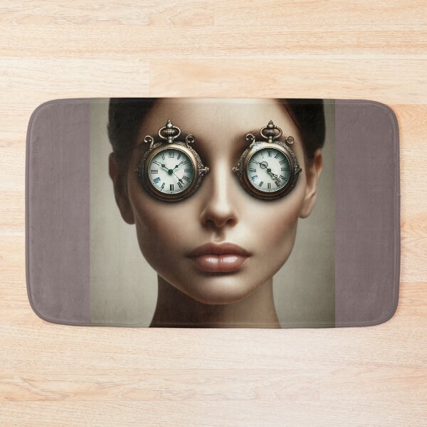 Item preview, Woman with antique clocks in place of her eyes, symbolizing the flow of time and eternity designed and sold by AndreaMart.
