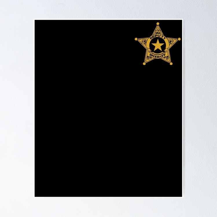 Deputy sheriff Badge Yellow Sticker