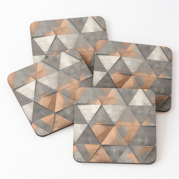Item preview, Concrete and Copper Triangles Pattern designed and sold by GrinGalore.