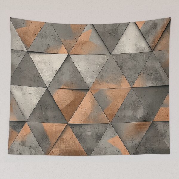 Item preview, Concrete and Copper Triangles Pattern designed and sold by GrinGalore.