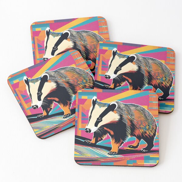 Item preview, Pop art badger designed and sold by Kerrie-Ann Ellison.