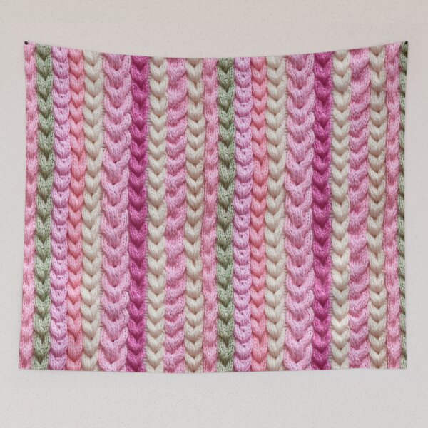 Item preview, Pink Pastel Knitted Cables designed and sold by SimoneBalman.