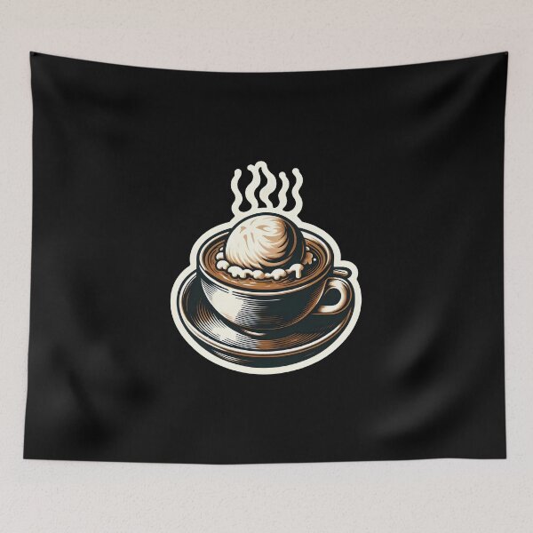 Item preview, Affogato Coffee Art - Espresso Meets Ice Cream Cute And Funny Gifts designed and sold by BadhbhArt.