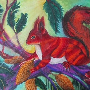 Artwork thumbnail, red squirrel by SuperVida1986
