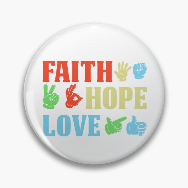 Item preview, Deaf Sign Language Faith Love Hope & Love Language Vintage designed and sold by roboartpixel.