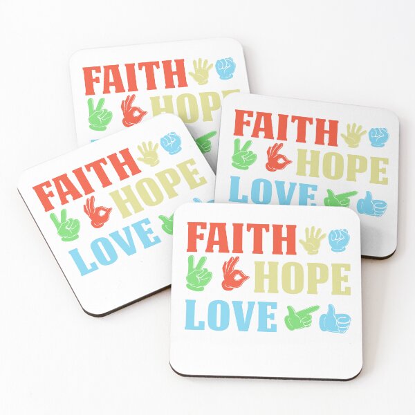 Item preview, Deaf Sign Language Faith Love Hope & Love Language Vintage designed and sold by roboartpixel.