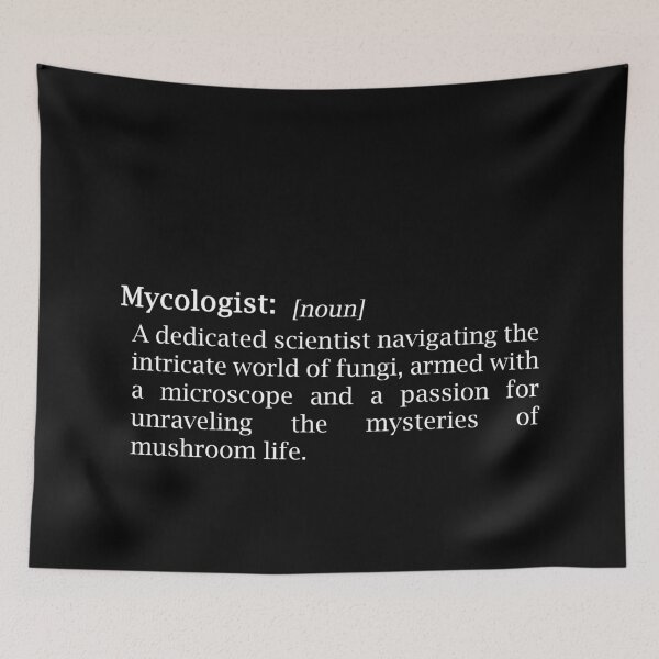 Item preview, Mycologist dictionary definition like white text gift idea designed and sold by EmeraldeaArt.