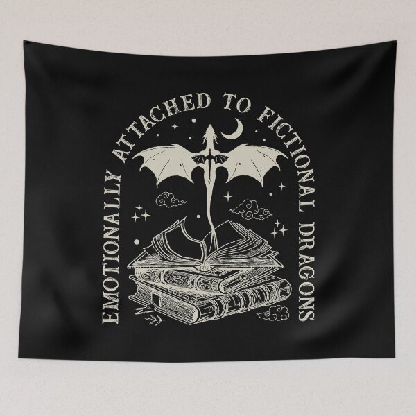 Item preview, Emotionally Attached to Fictional Dragons Bookish designed and sold by SebastiMatthiro.