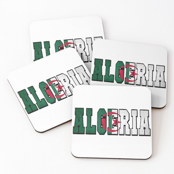 Item preview, Algeria Country Flag Typography designed and sold by TravelWish.
