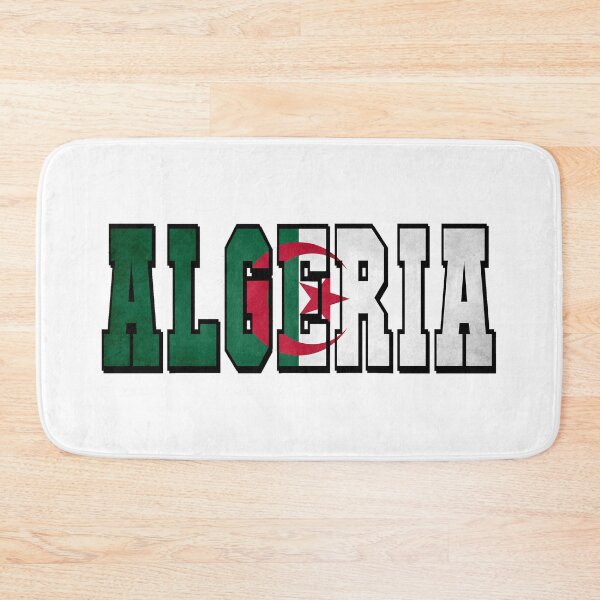 Item preview, Algeria Country Flag Typography designed and sold by TravelWish.