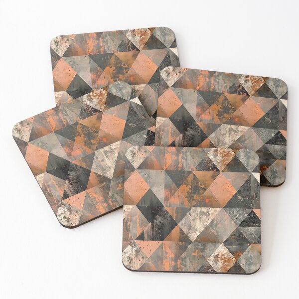 Item preview, Concrete and Copper Triangles Corrosion Metal designed and sold by GrinGalore.