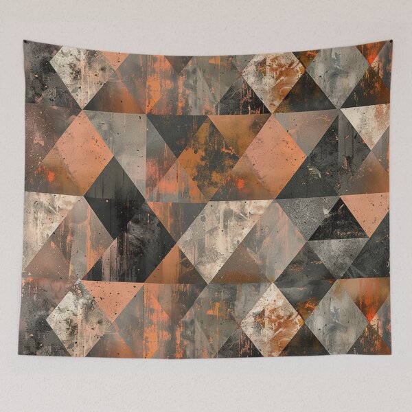 Item preview, Concrete and Copper Triangles Corrosion Metal designed and sold by GrinGalore.